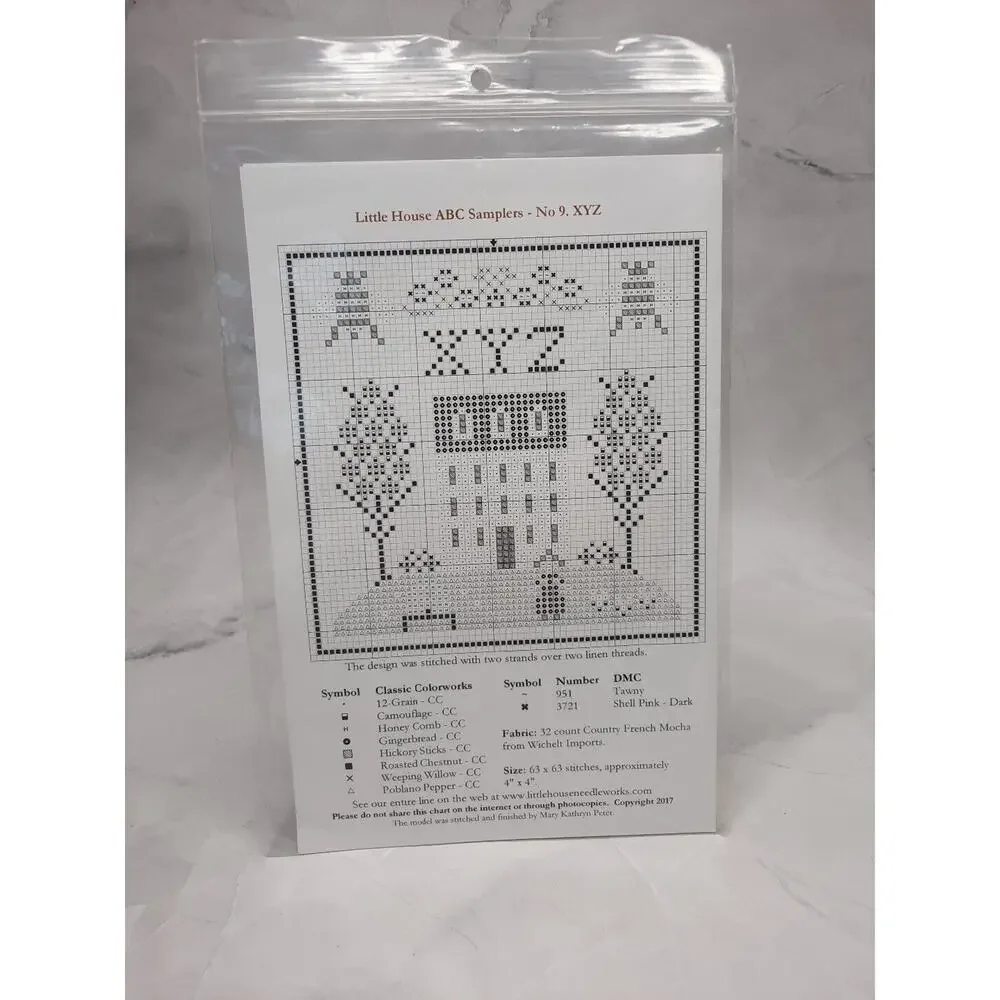 Little House Needleworks ABC Samplers No 9 XYZ Little House Sampler